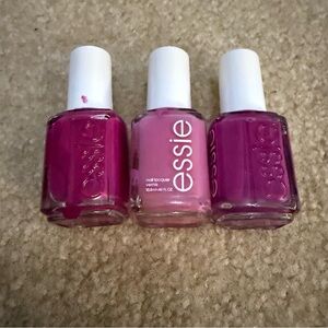 (3) Essie Nail Polish Flowerista 276, Big Spender 288, Splash of Grenadine 216